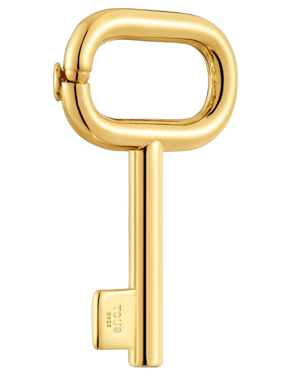 Dije de llave Unlock de plata P 925 con acabado baño de oro 3